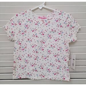 Just Friends Lettuce Sleeve Floral Shirt NWT 3T